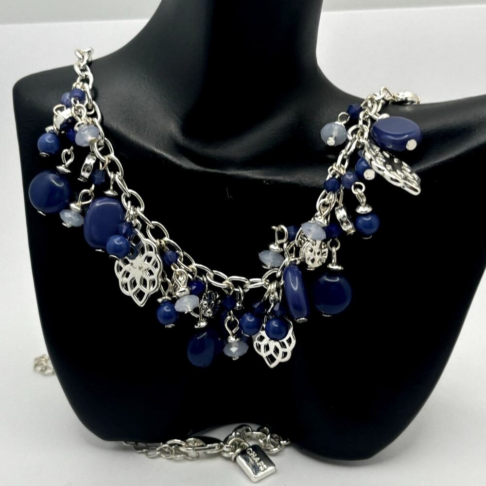 Silver & Blue Chaps Necklace
